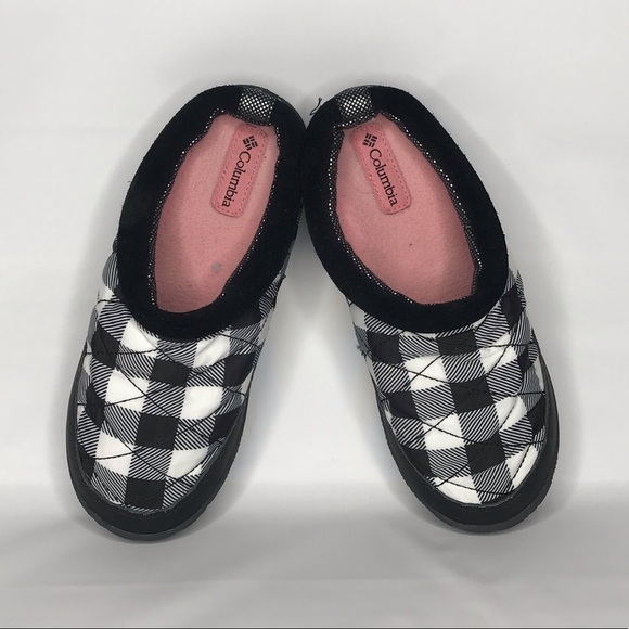 Columbia Packed Out OMNI-HEAT Children Slippers Black Checkered - Picture 5 of 14